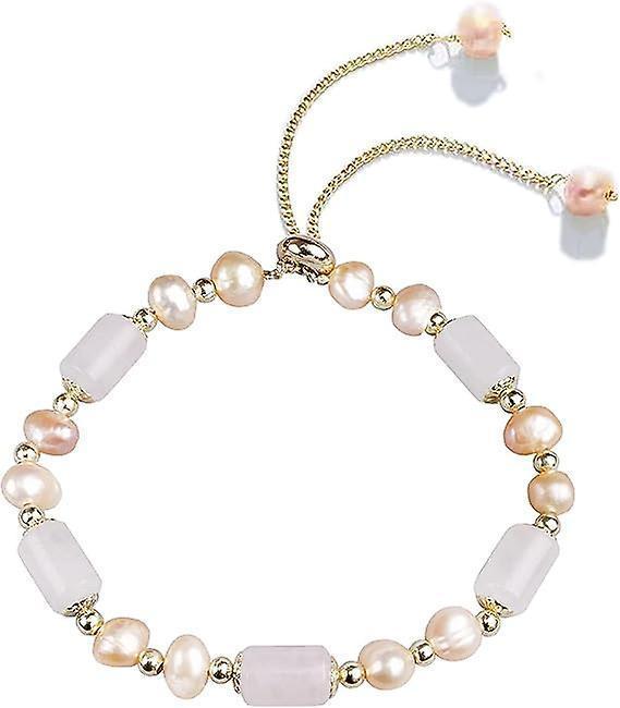 Natural Jade Pearls Bracelet Gold Wealthy Good Fortune Jade Bangle Amulet For Women, Lucky Jade Feng Shui Healing Crystal Bracelet