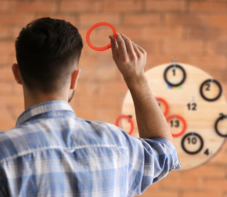 Ring Toss Game,Indoor Outdoor for Babies Adults Family,Fun Tailgate or Hangs on Wall,Exciting Gift Idea, secure & Durable Design