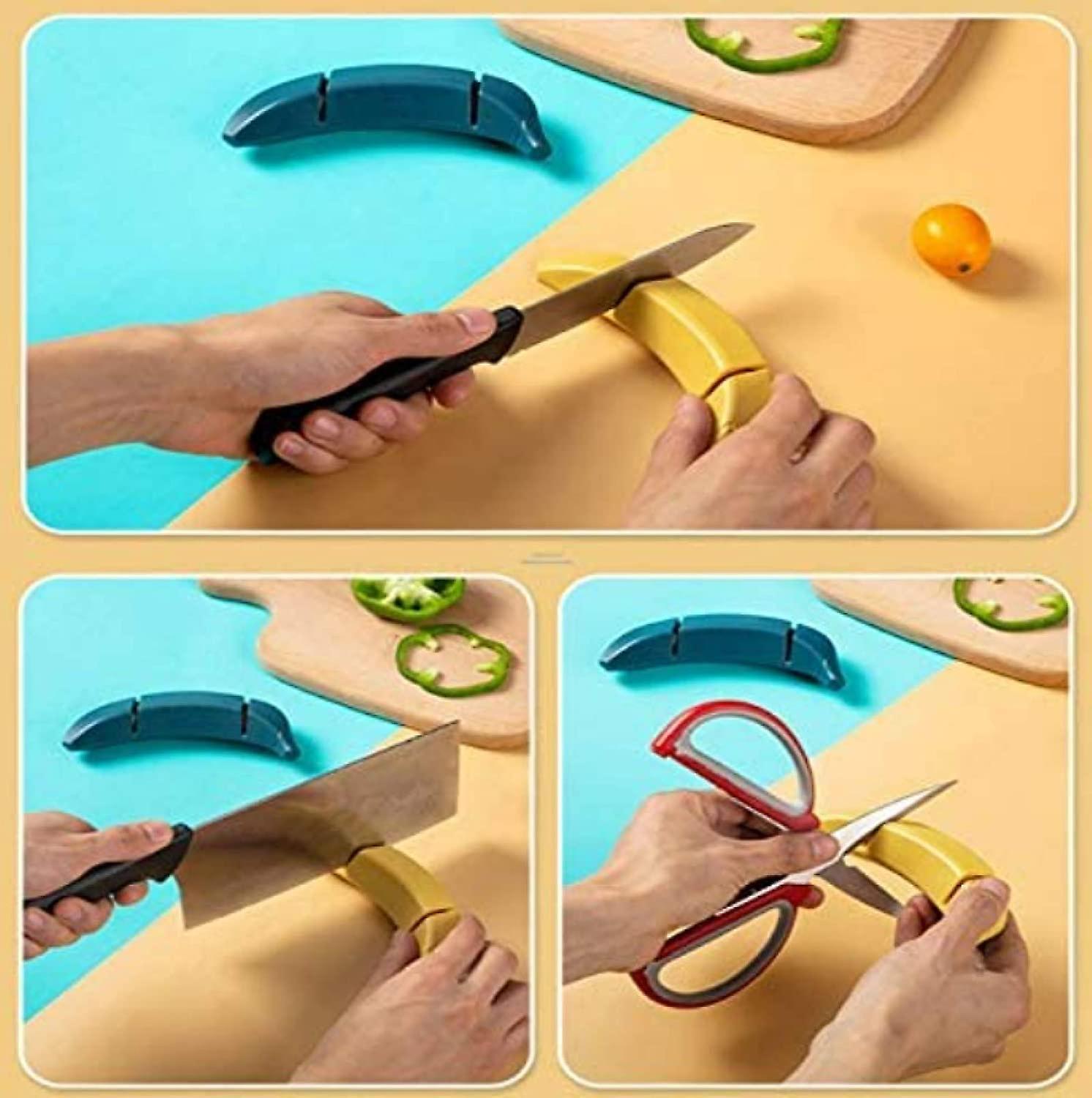 Knife Sharpener, Manual Knife Sharpener, Kitchen Knife Sharpener, Two-stage Knife Sharpener, Banana