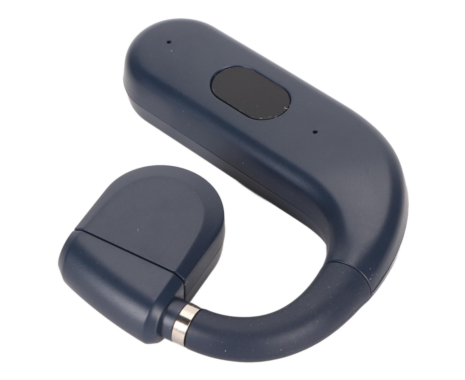 Bluetooth Headset BT 5.3 Noise Cancelling HD Calls Long Battery Life Single Ear Earpiece for Business Sports Game Blue