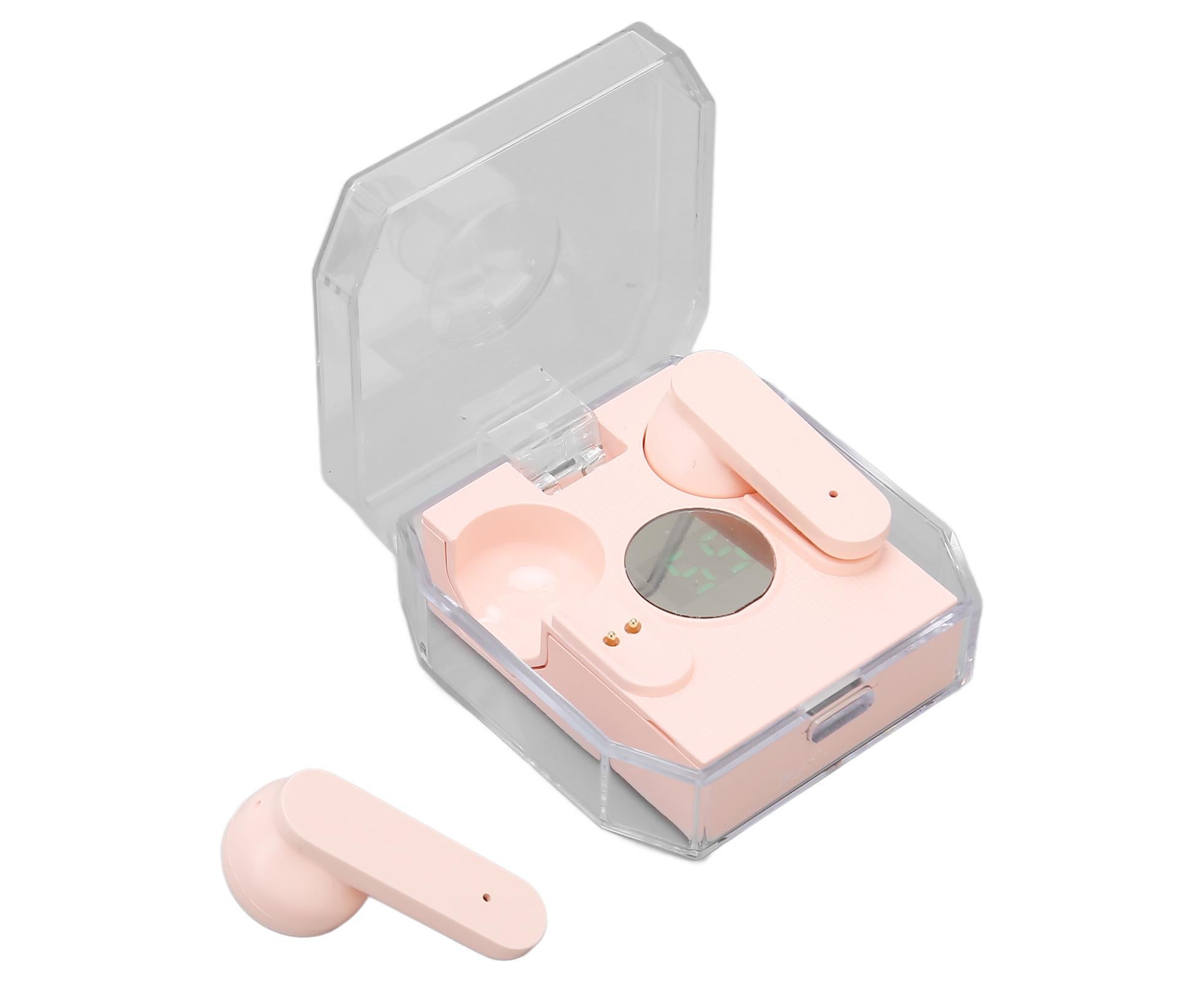Smart Voice Translator Earbuds Support 144 Languages Online Translation Power Display Translating Headset for Traveling Pink