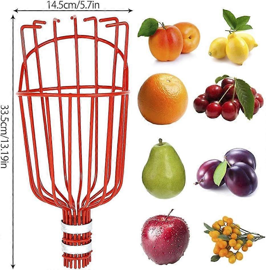 Metal Fruit Picker with Claw, Metal Fruit Picking Tool, Gardening Tools for Harvesting Apples, Citrus, Pears, Peaches