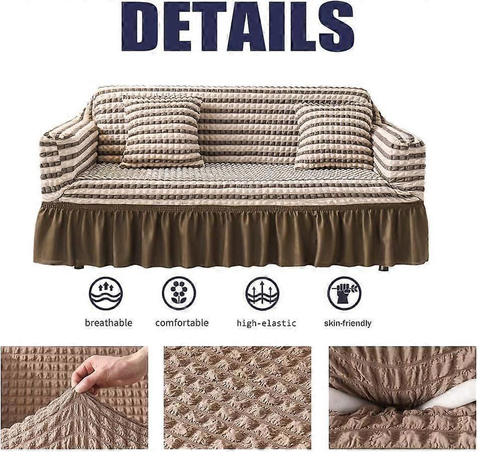 2 Seater High Elasticity Washable Sofa Cover Easy to Install Furniture Protector