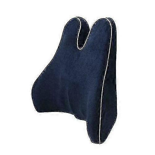 Memory Foam Lumbar Cushion - Office Chair Back Support with Removable Cover