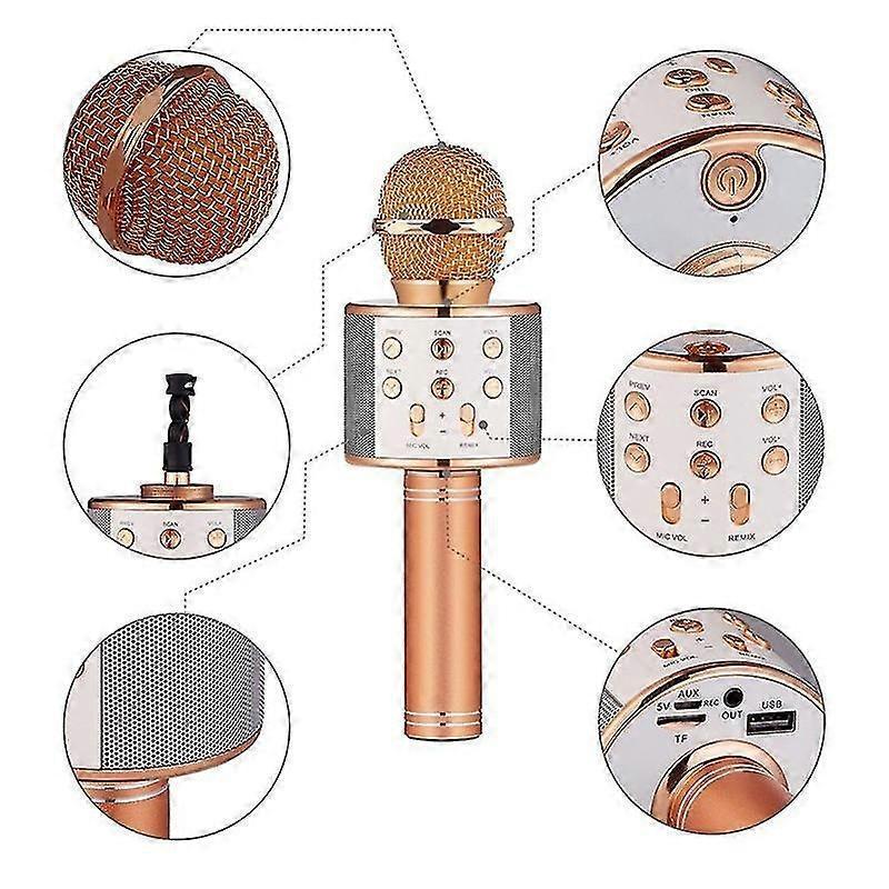 Bluetooth Wireless Microphone - KTV Singing Mic for iPhone, PC, Headset Use