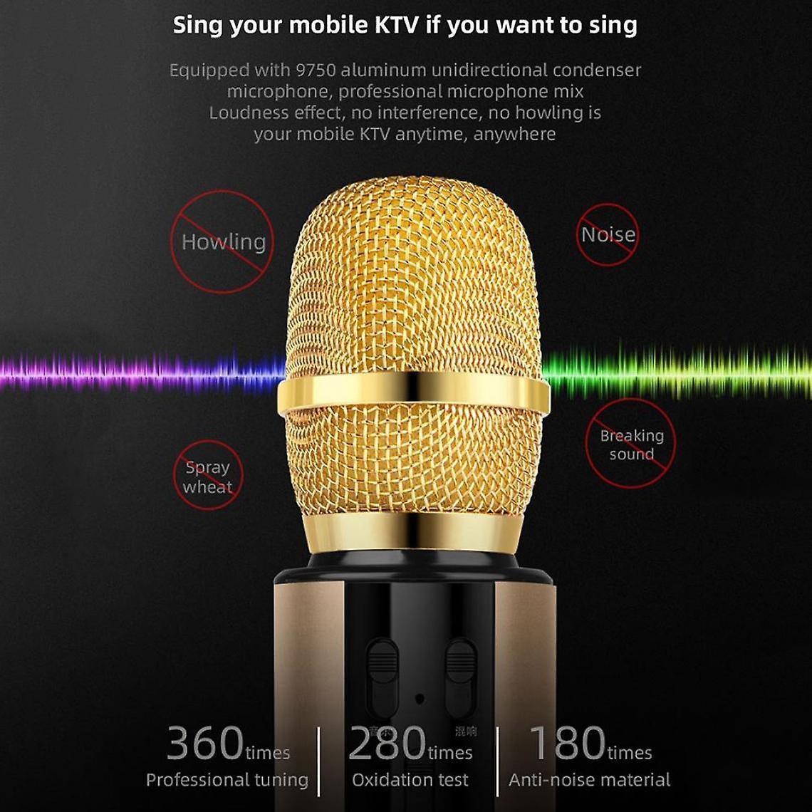 Bluetooth Karaoke Microphone - Portable Wireless Mic for KTV, iPad, Singing
