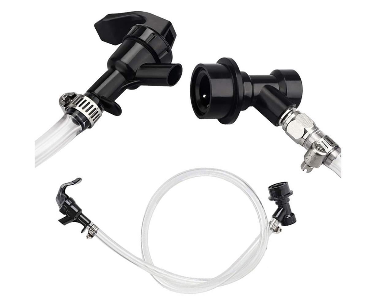 3/16 Inch Beer Line Liquid Ball Lock Assembly Kit for Home Brew Dispensing Keg-Black