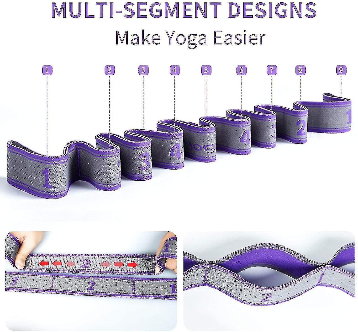 9-Loop Yoga Stretch Strap for Flexibility & Exercise