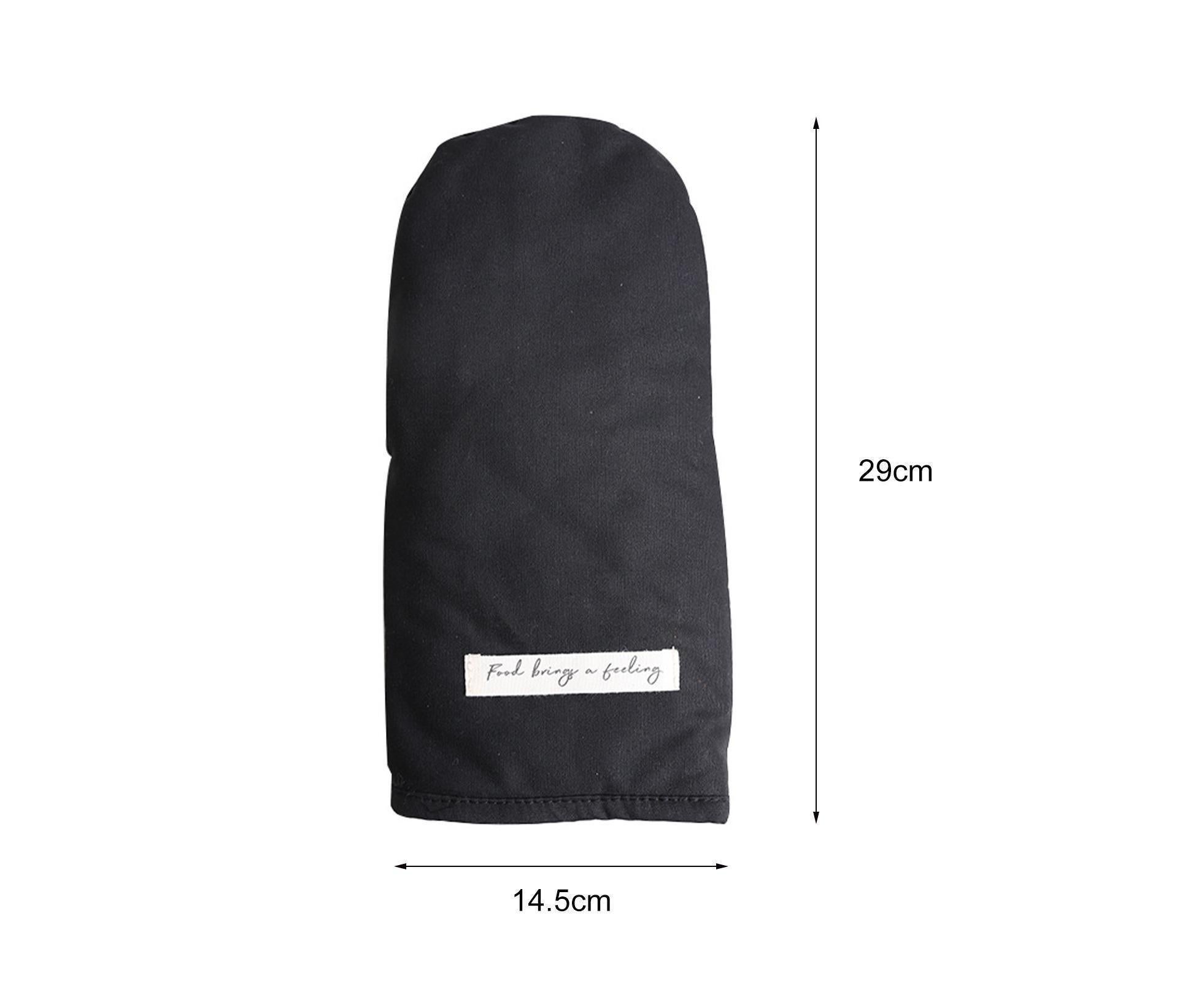 Heat Insulated Glove Cotton Grilling Gloves-Black