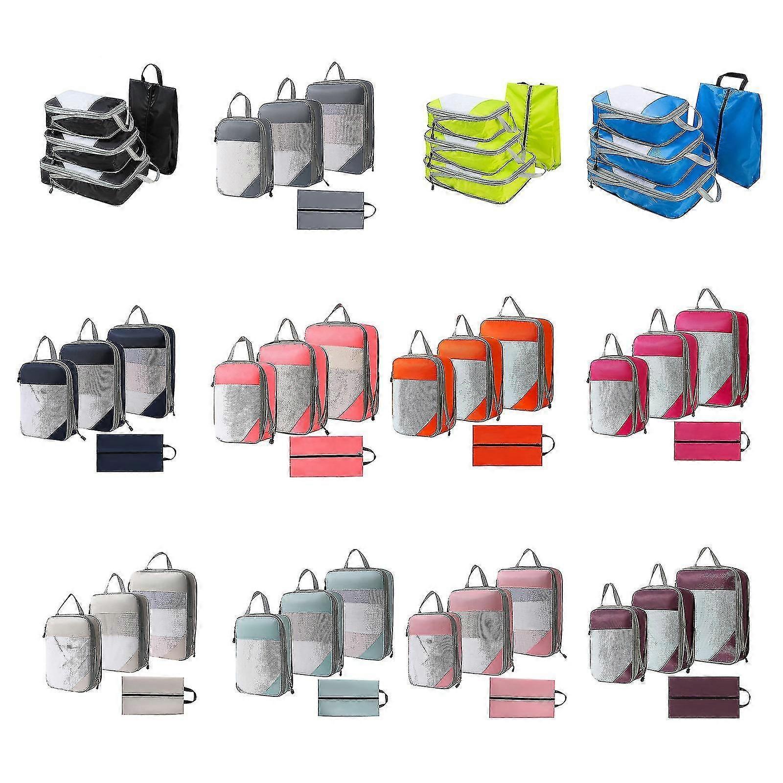 4pcs Extensible Compression Packing Cubes for Suitcases - 50% Offer