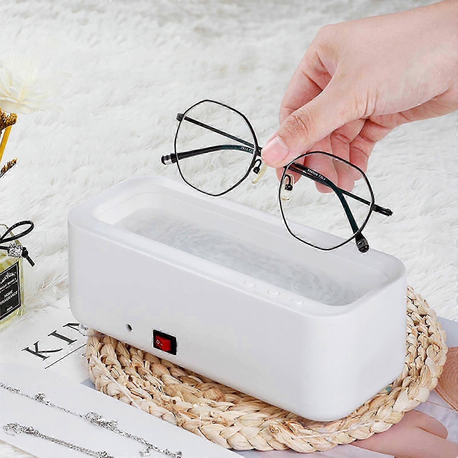 Ultrasonic Glasses & Jewelry Cleaner, Compact Household Cleaning Machine