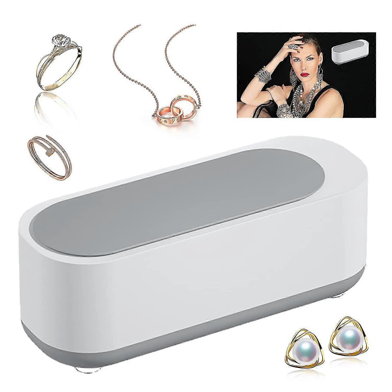 Low-Noise 45kHz Ultrasonic Jewelry Cleaner Machine for Glasses & Retainers