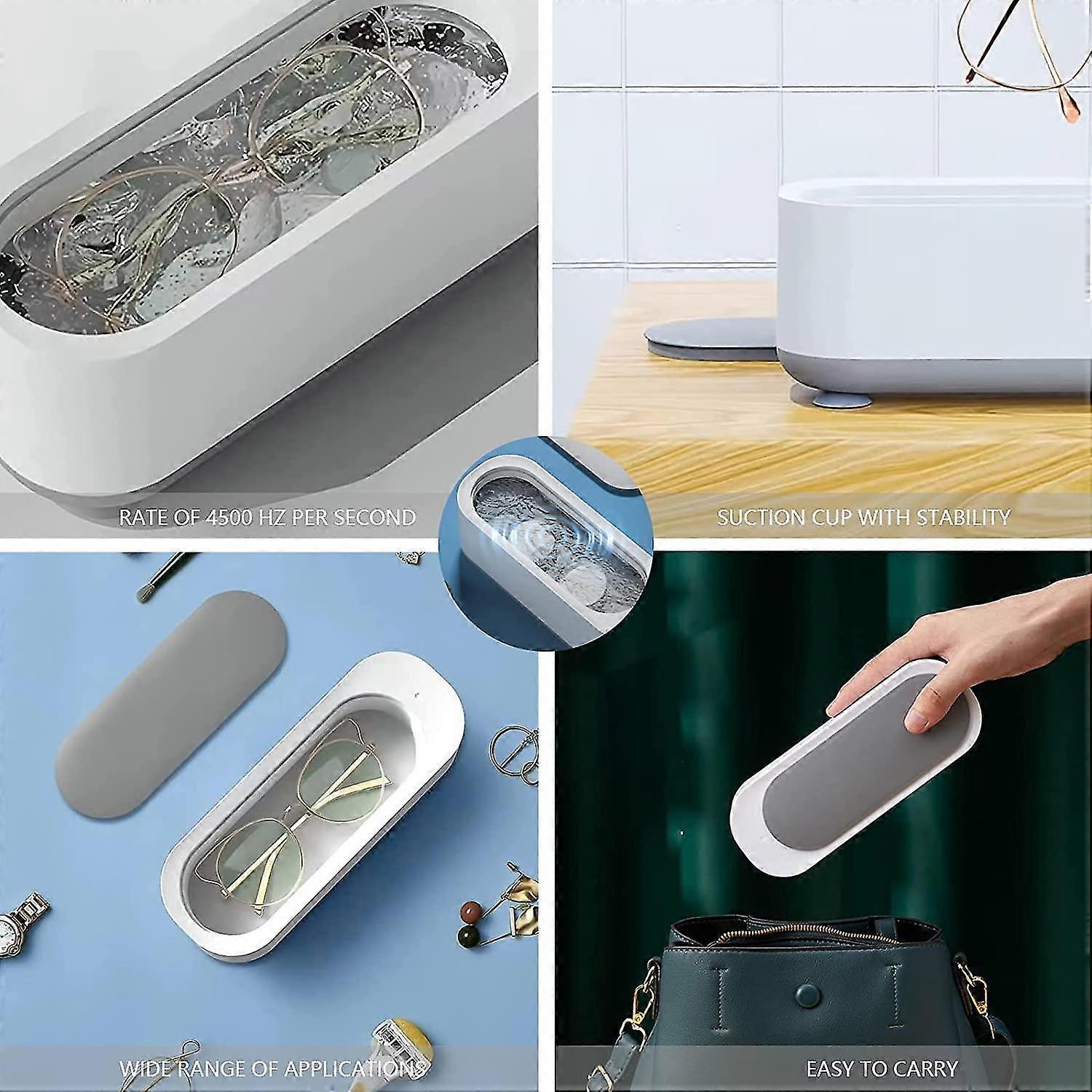 Low-Noise 45kHz Ultrasonic Jewelry Cleaner Machine for Glasses & Retainers