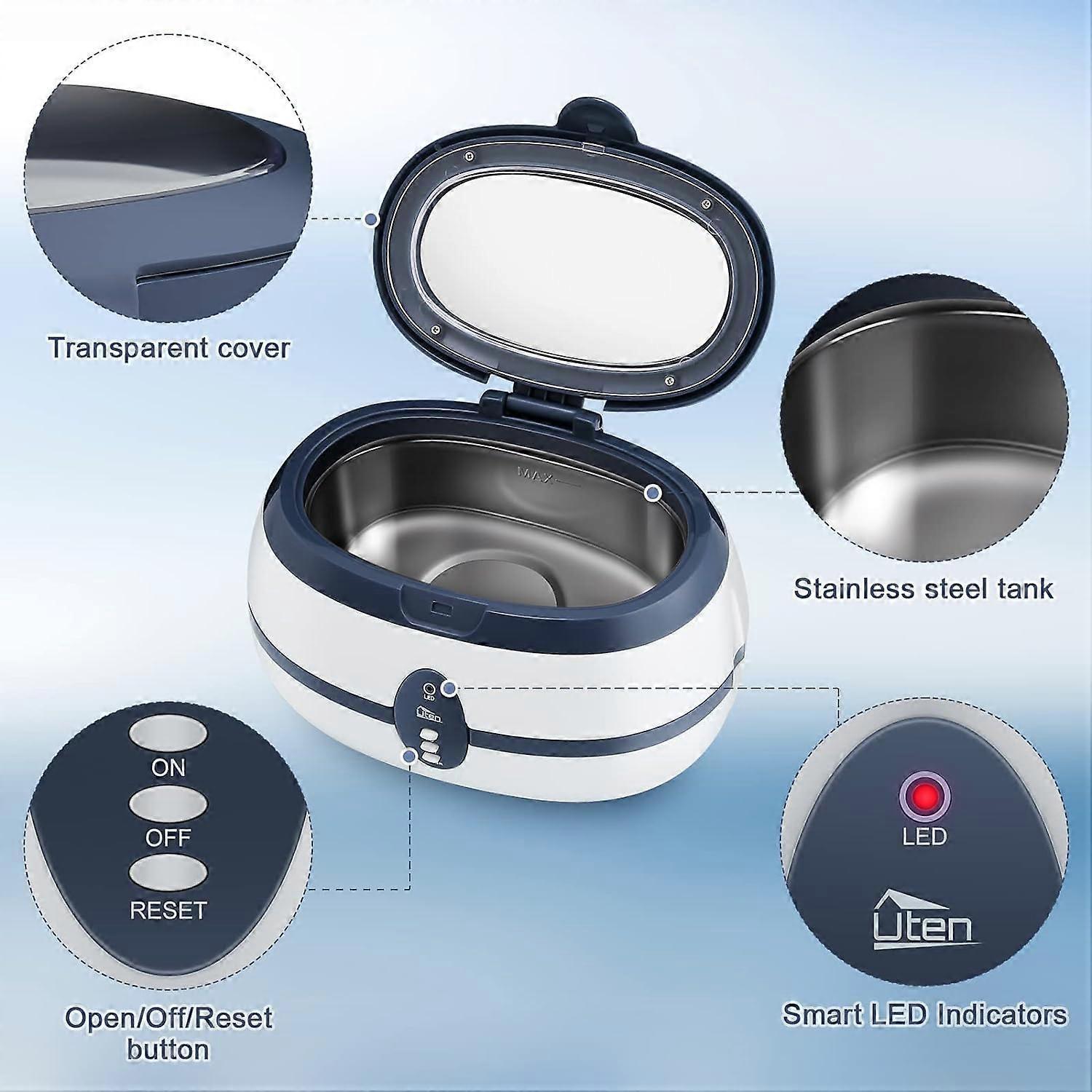Uten Professional Ultrasonic Jewelry Cleaner with Watch Holder & Basket