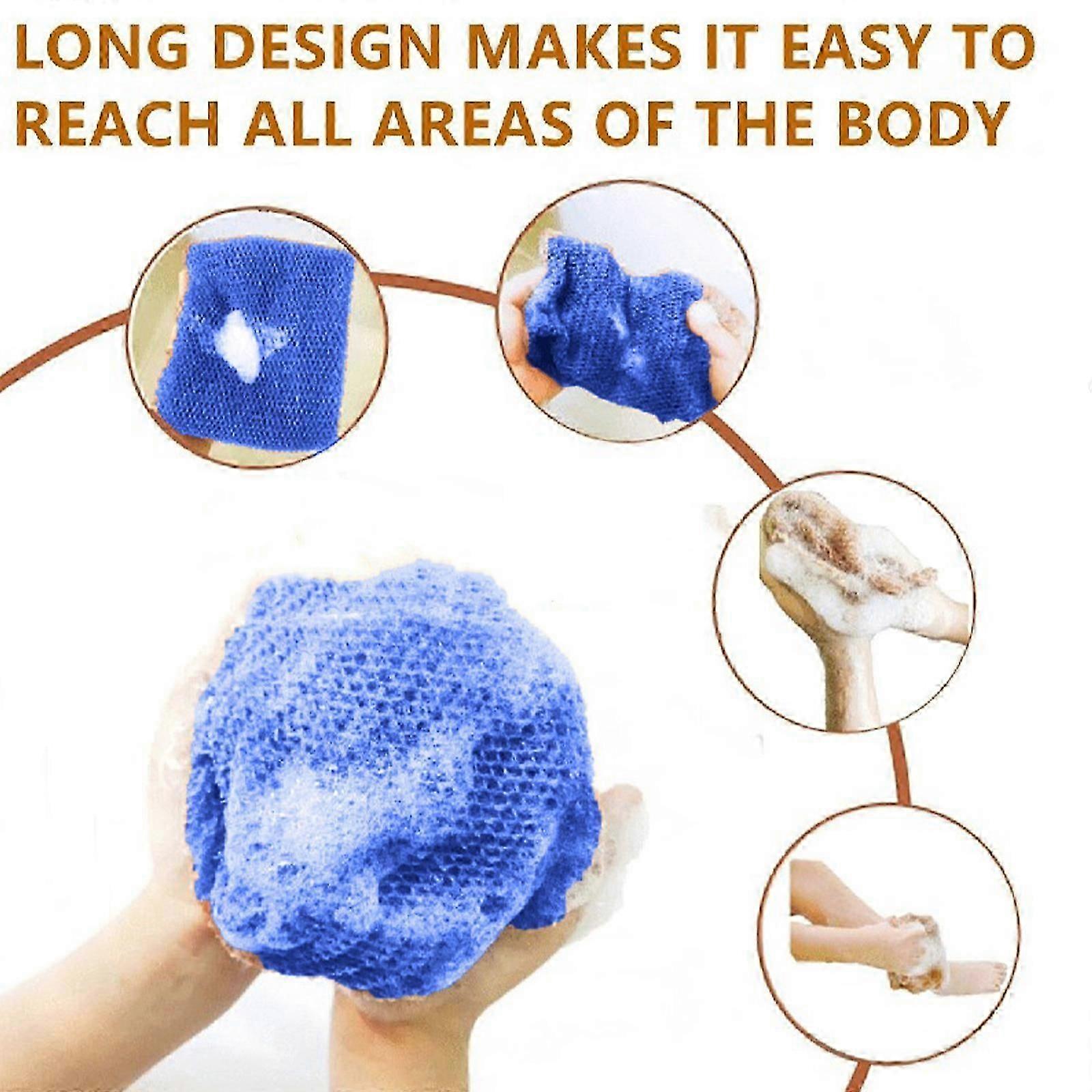 African Net Sponge, Exfoliating Bath Scrubber Long Net