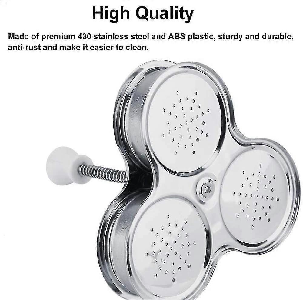 Stainless Steel 3-Compartment Egg Cooker Pot with Steam Basket