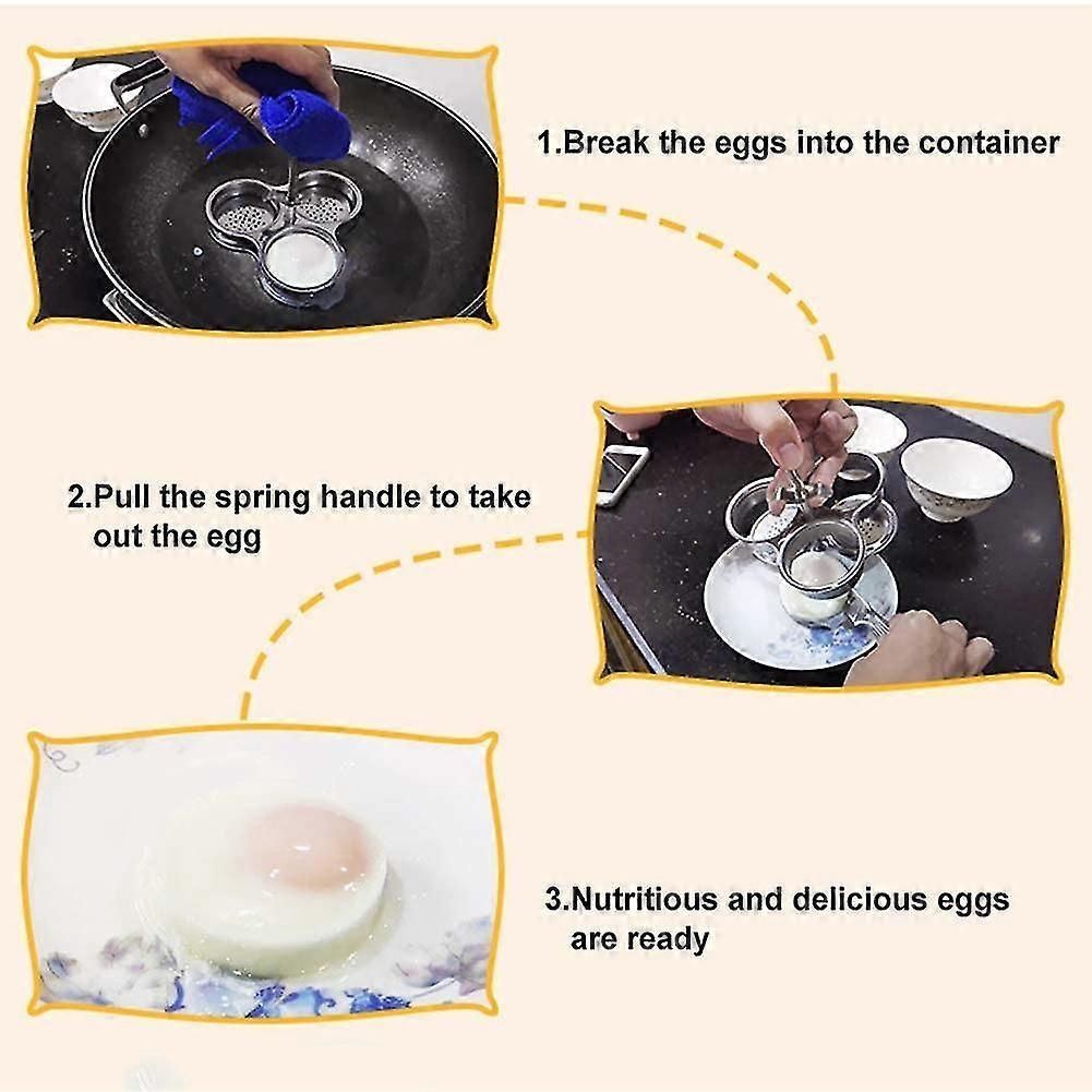 Stainless Steel 3-Compartment Egg Cooker Pot with Steam Basket