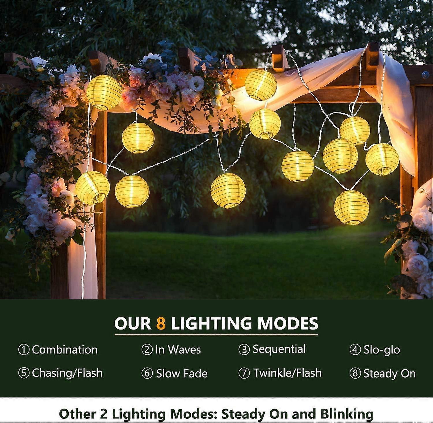 Solar LED String Lights 6.5M Nylon, 30 LEDs, Outdoor Garden Party Decor