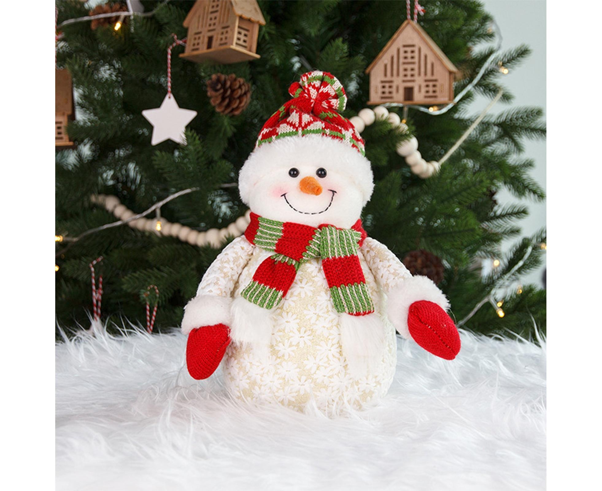 Xmas Snowman Ornament Light Yellow