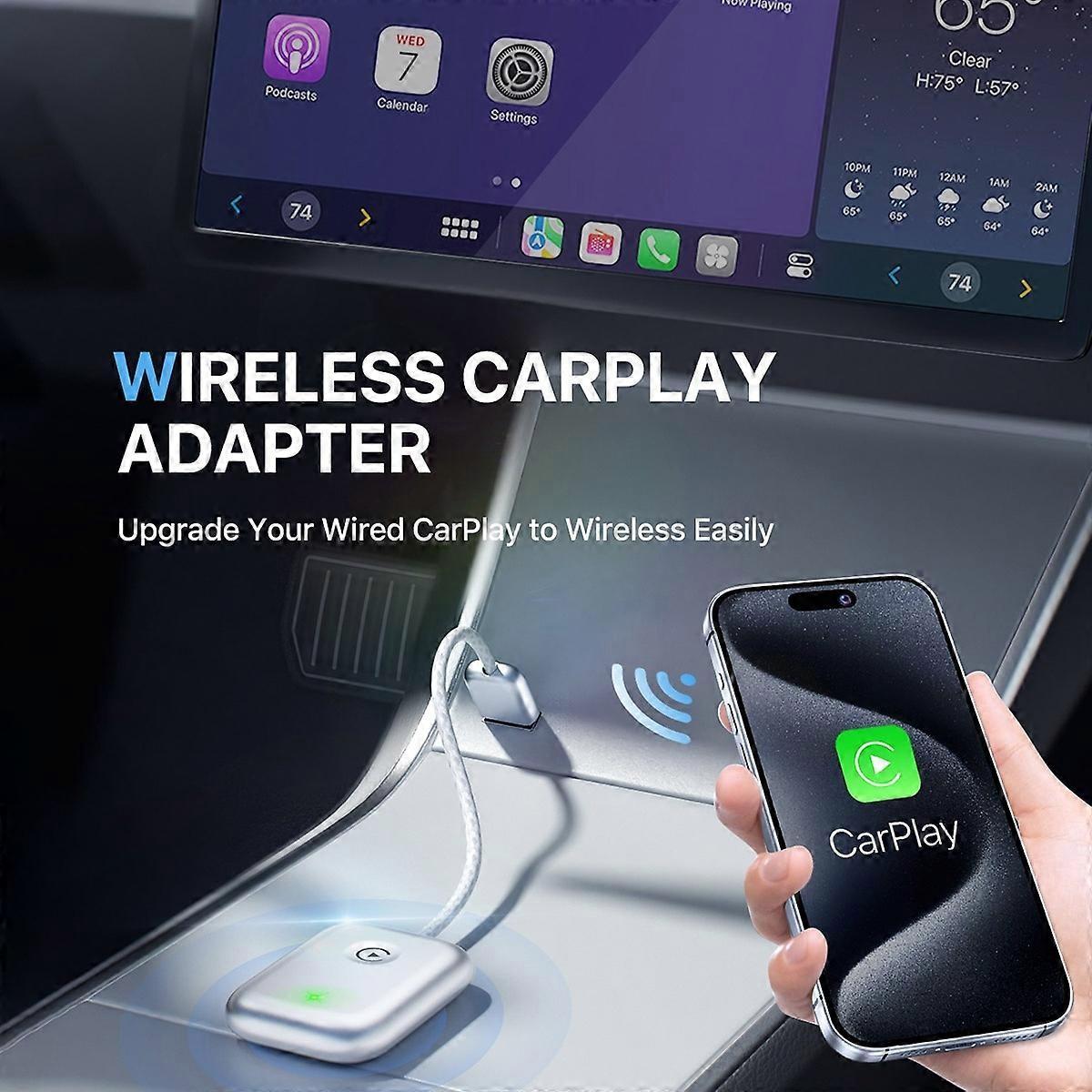 USB Wireless CarPlay Adapter, Plug & Play Dongle