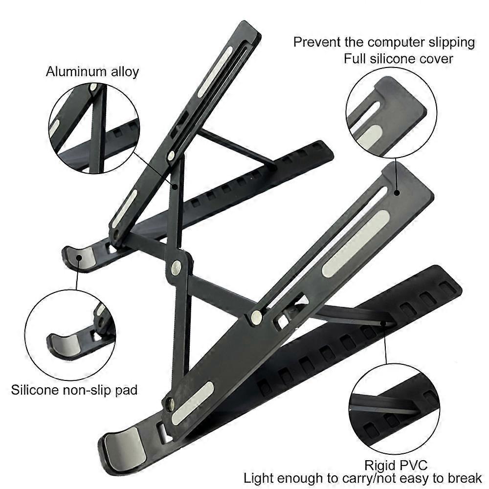 Foldable Adjustable ABS Laptop Stand, Ergonomic Tablet/Computer Holder