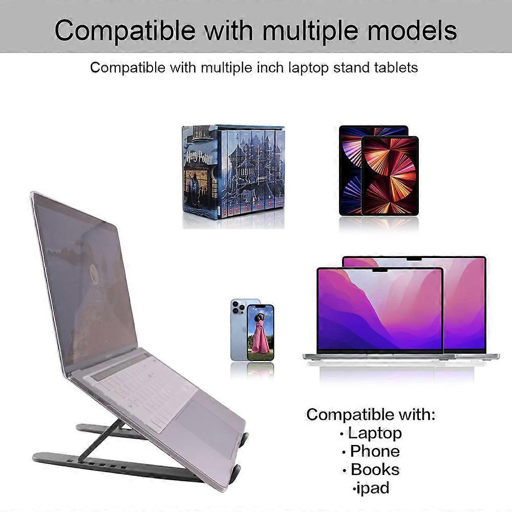 Foldable Adjustable ABS Laptop Stand, Ergonomic Tablet/Computer Holder