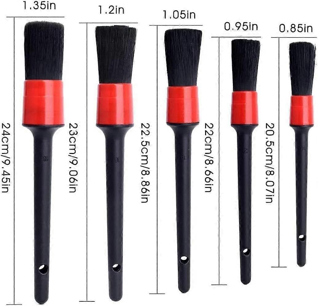 5pcs Car Detailing Cleaning Brush Set for Interior & Exterior