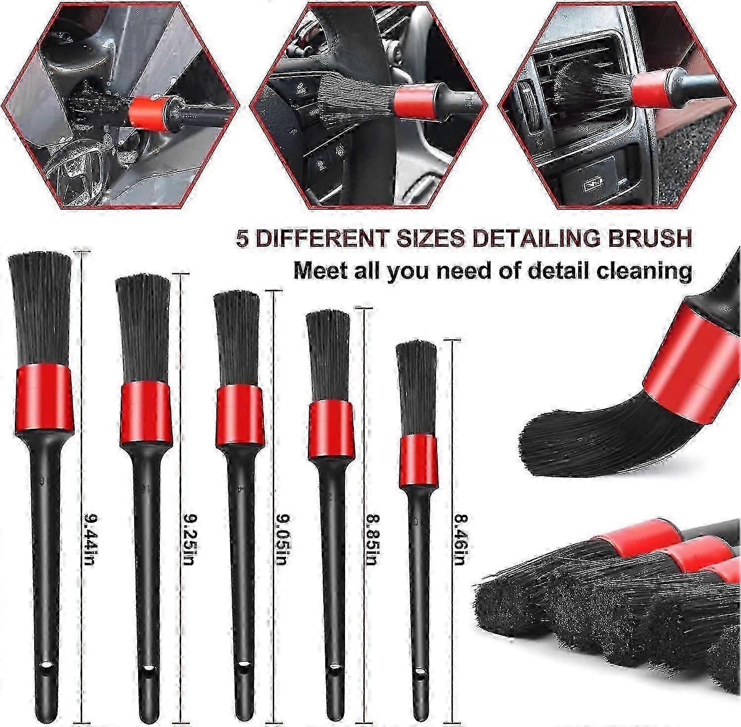 18pcs Car Cleaning Brush Kit, Auto Detailing & Drill Brushes
