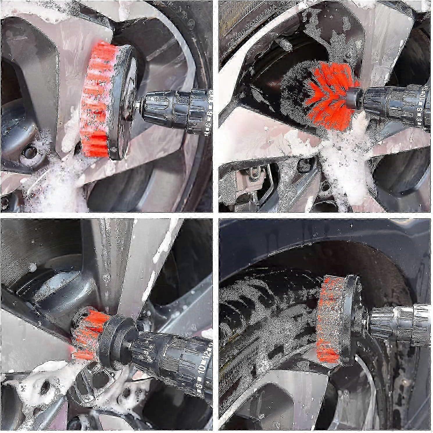 18pcs Car Cleaning Brush Kit, Auto Detailing & Drill Brushes