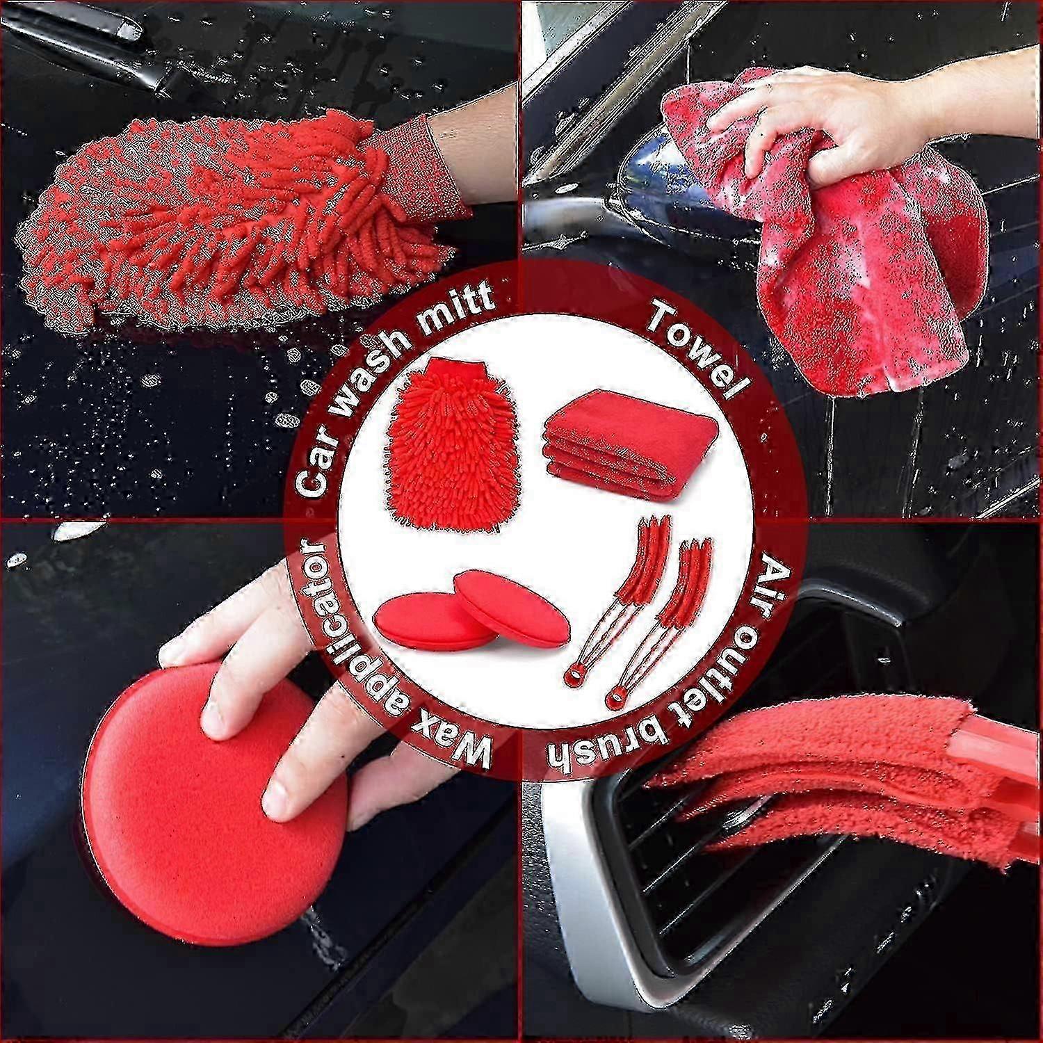 18pcs Car Cleaning Brush Kit, Auto Detailing & Drill Brushes