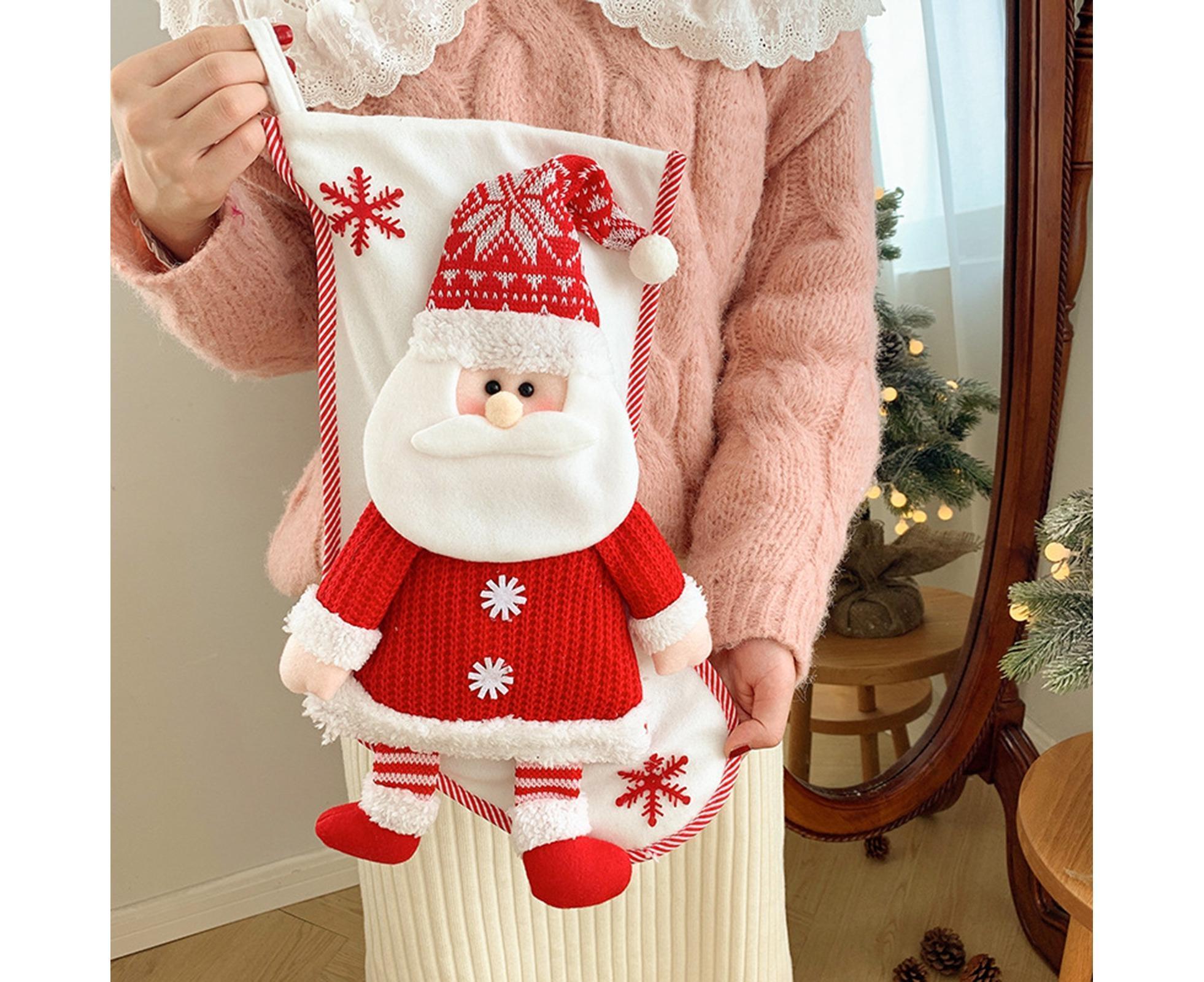 Large Capacity Xmas Stocking-White