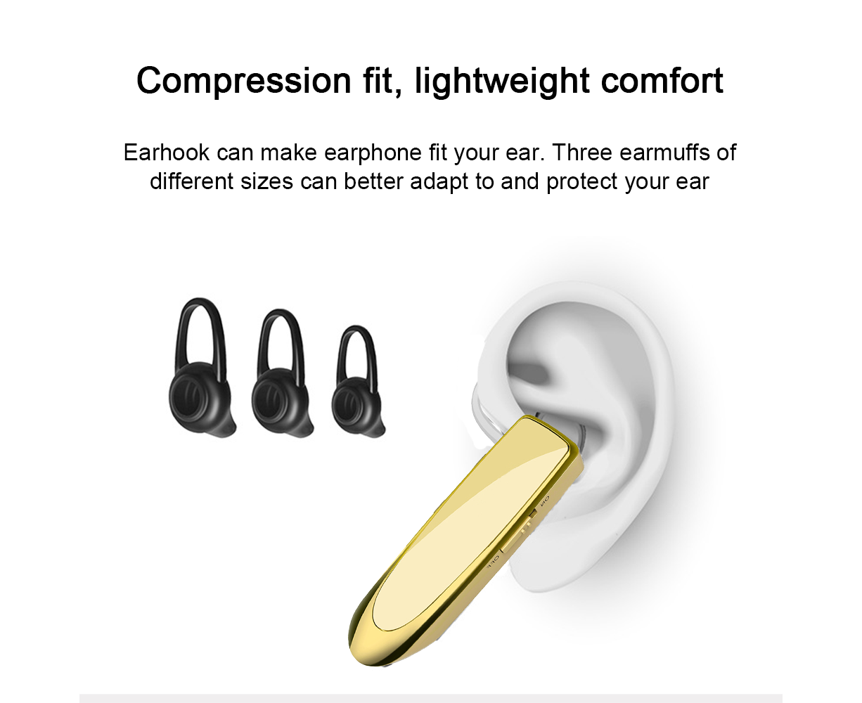 Bluetooth Earpiece V4.1 Wireless Handsfree Headset 30Days Standby Time