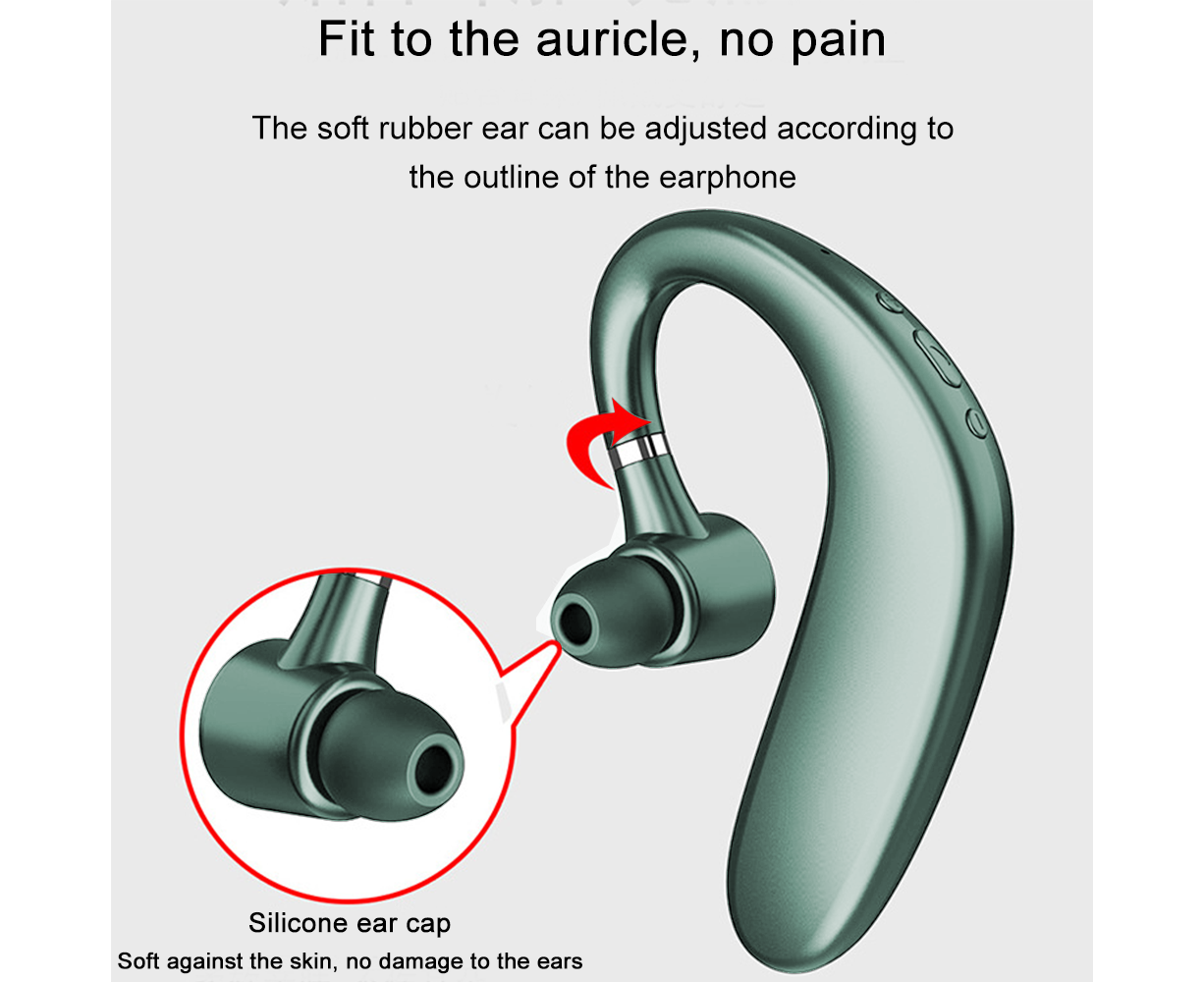 Wireless Bluetooth Earpiece V5.0 35 Hrs Talktime Hands-Free Earphones.