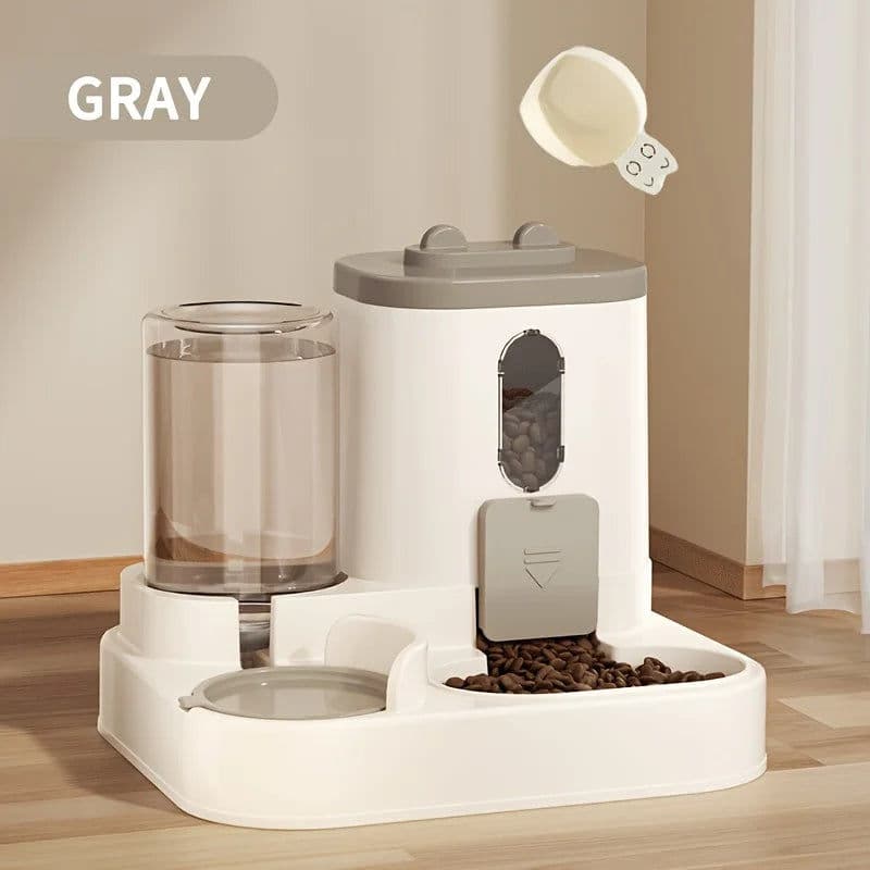 2-in-1 Automatic Cat Food & Water Dispenser