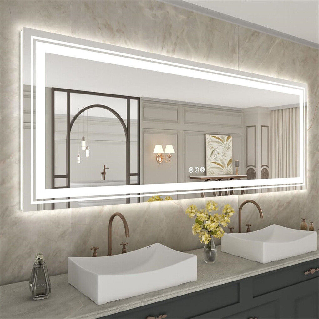 1510x780mm LED Bathroom Mirror Anti-fog Illuminated