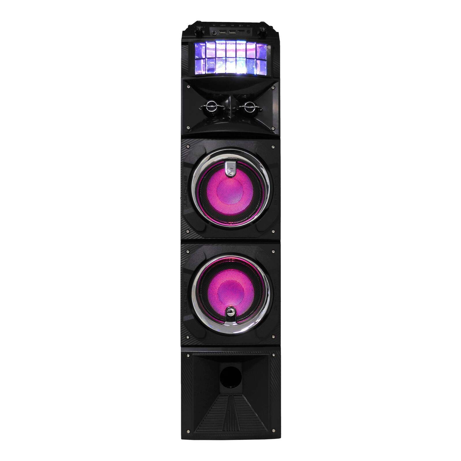 LED Stage Lights Wireless Streaming Speaker 80W RMS 15.4cm Dual Woofers