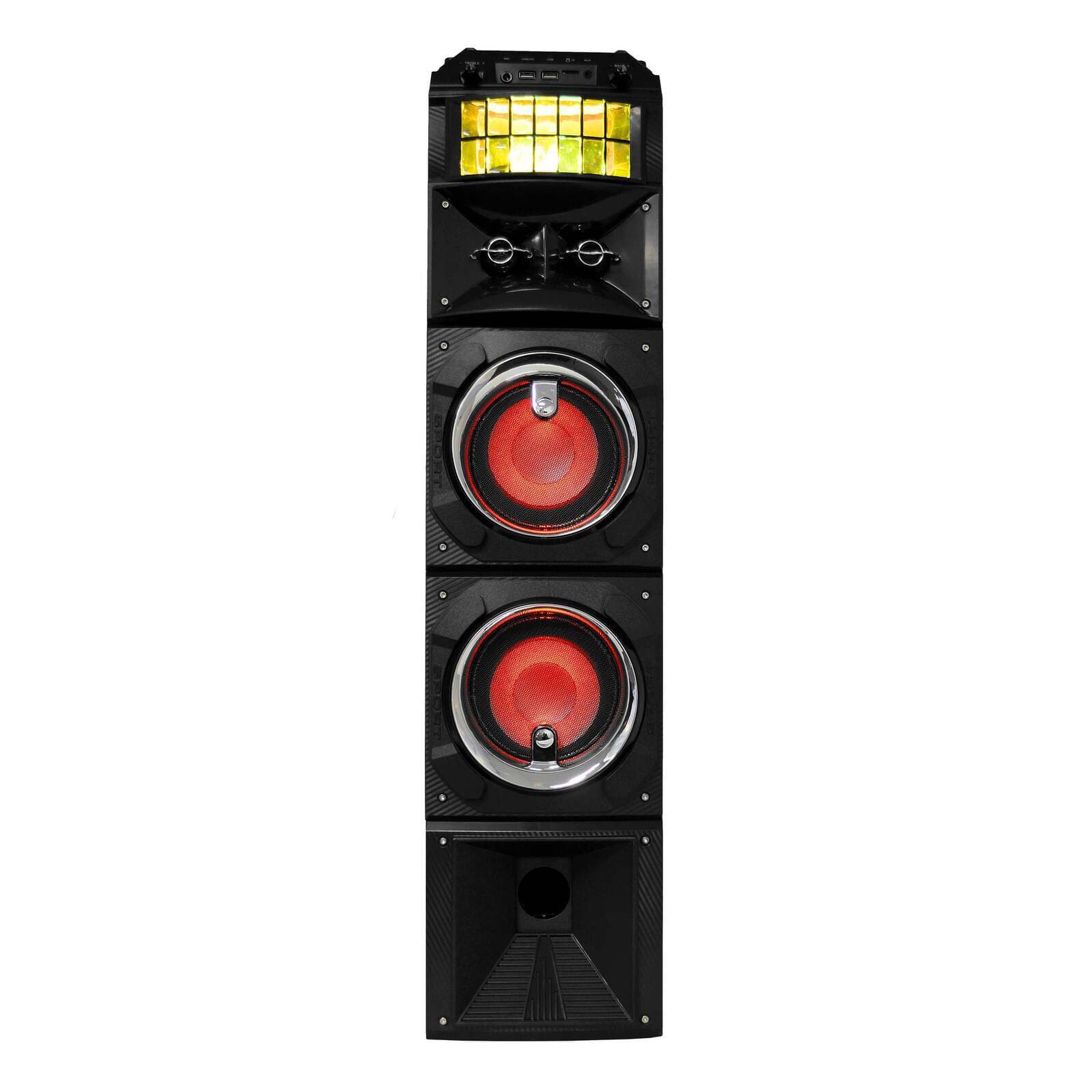 LED Stage Lights Wireless Streaming Speaker 80W RMS 15.4cm Dual Woofers
