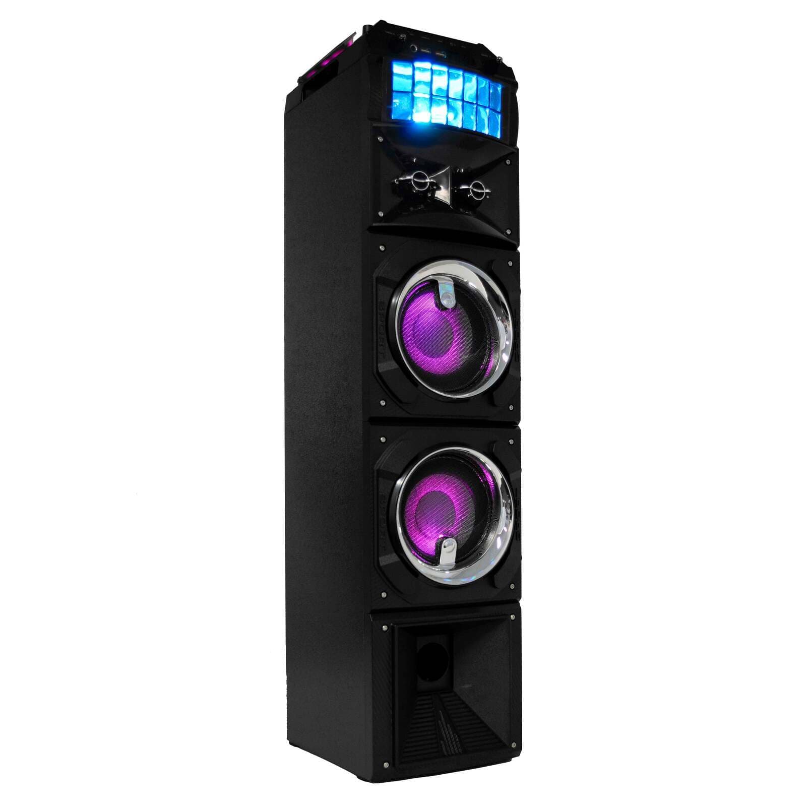 LED Stage Lights Wireless Streaming Speaker 80W RMS 15.4cm Dual Woofers