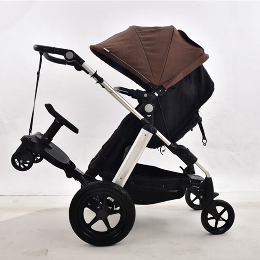 Stroller Board 2 in 1 with Dismountable Seat for Kids Black