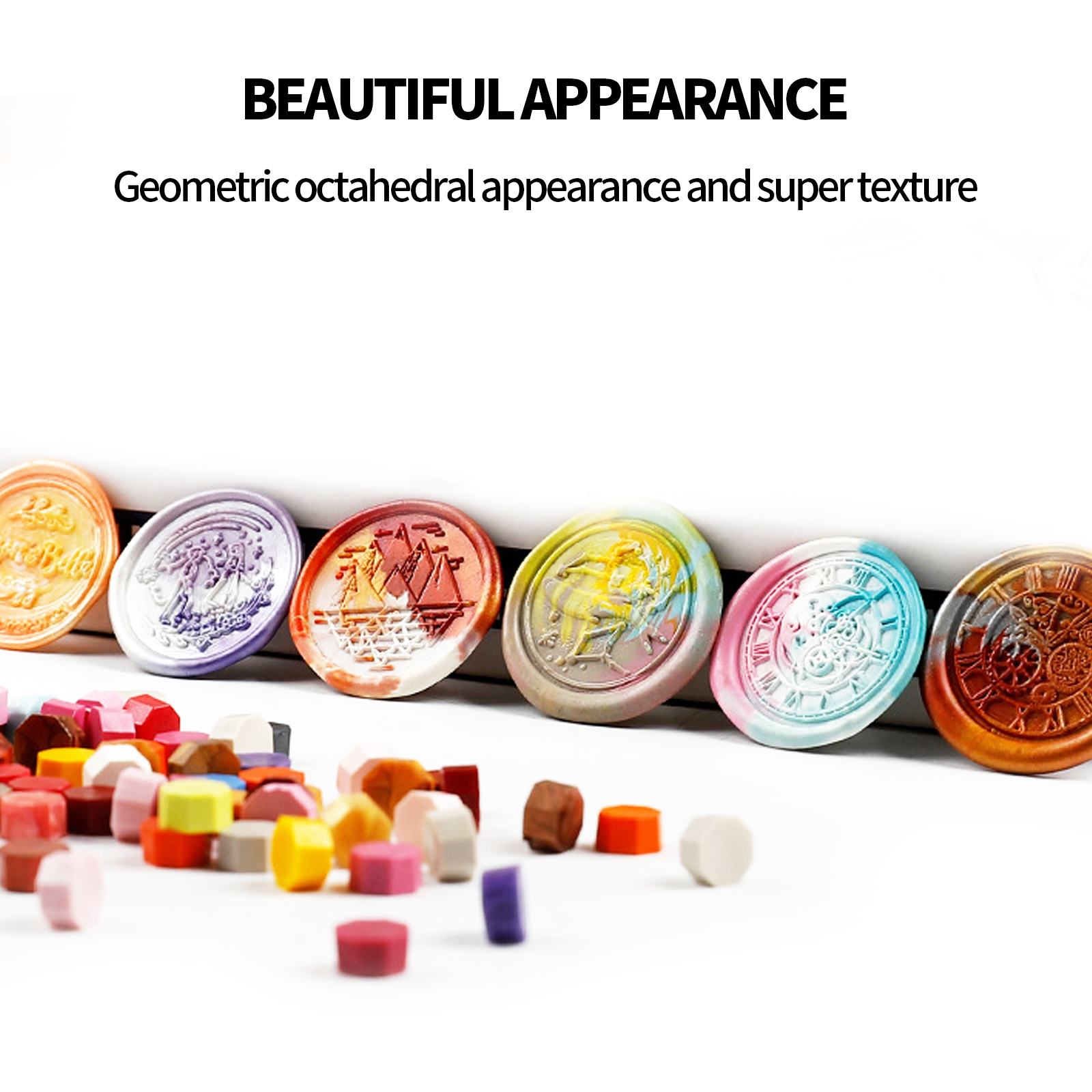 Vintage DIY Octagonal Sealing Wax Tablet Seal Stamp Wax Beads Wedding Invitation macaroncolor