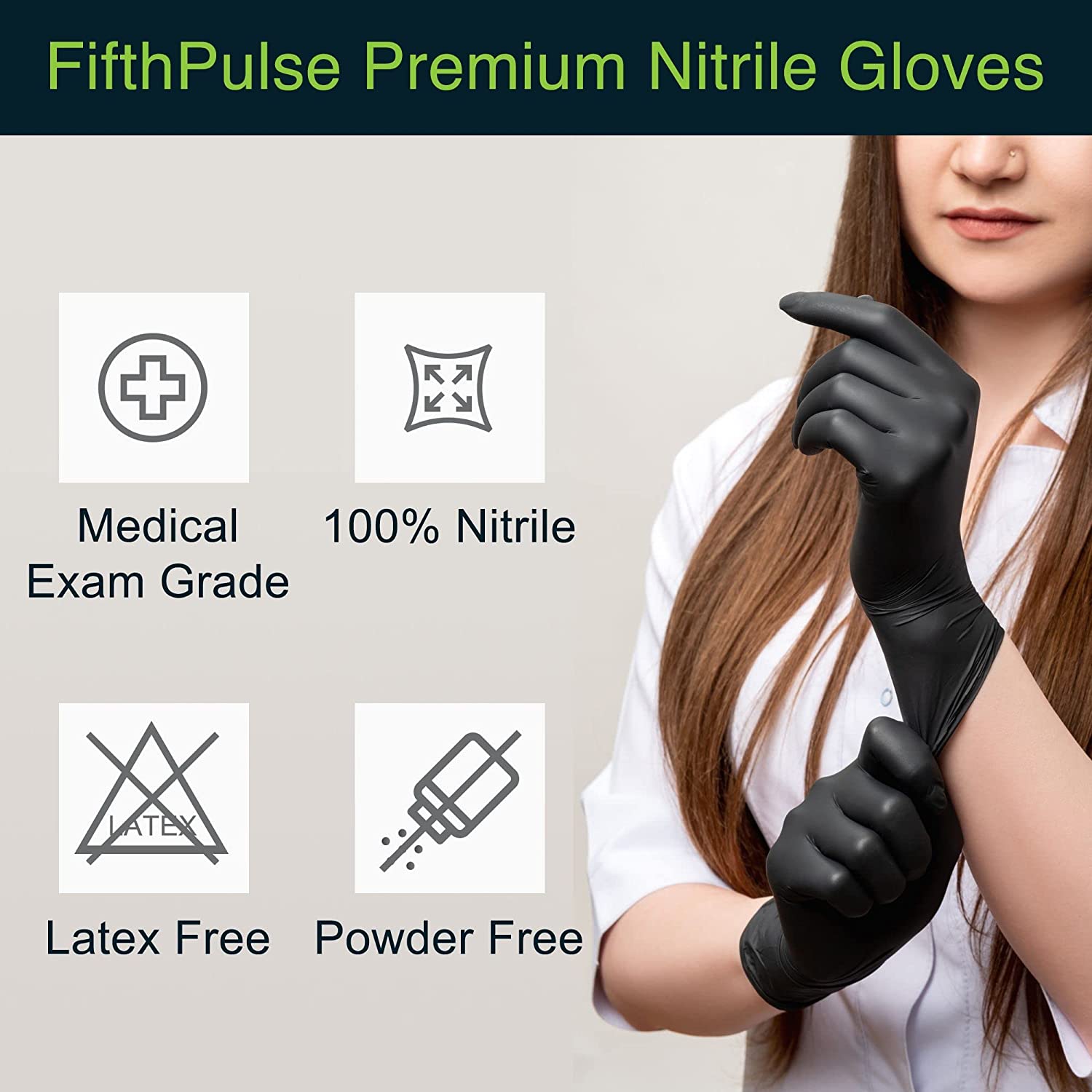 6g Flexible Disposable Nitrile Gloves For Mechanic Work Food Prepa 100pcs L