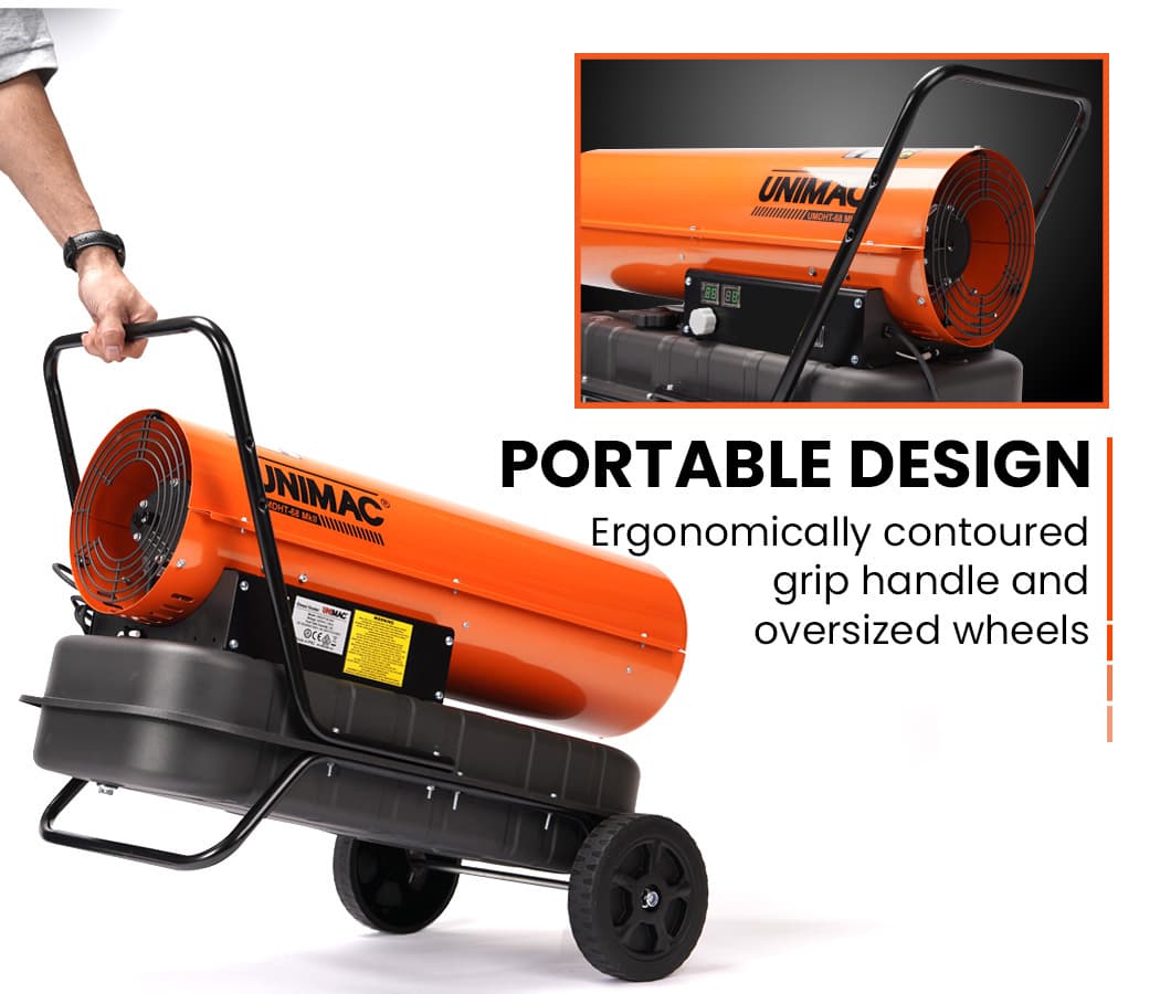 Industrial Diesel Space Heater 30KW Portable Fan Heater Compact Design for Warehouse Greenhouse Workshop