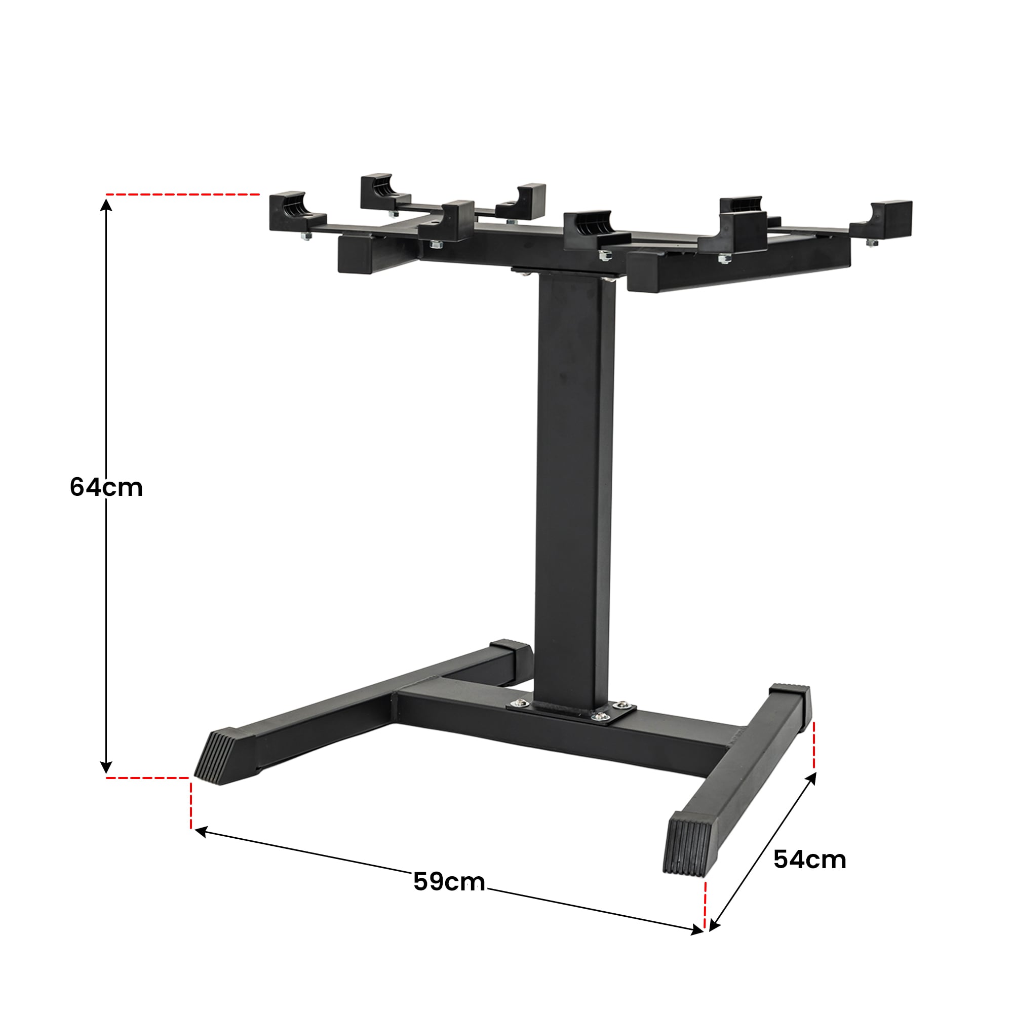 Powertrain 150kg Heavy Duty Adjustable Dumbbell Stand Weight Rack Holder for Eon 36kg Dumbbells Home Gym Storage