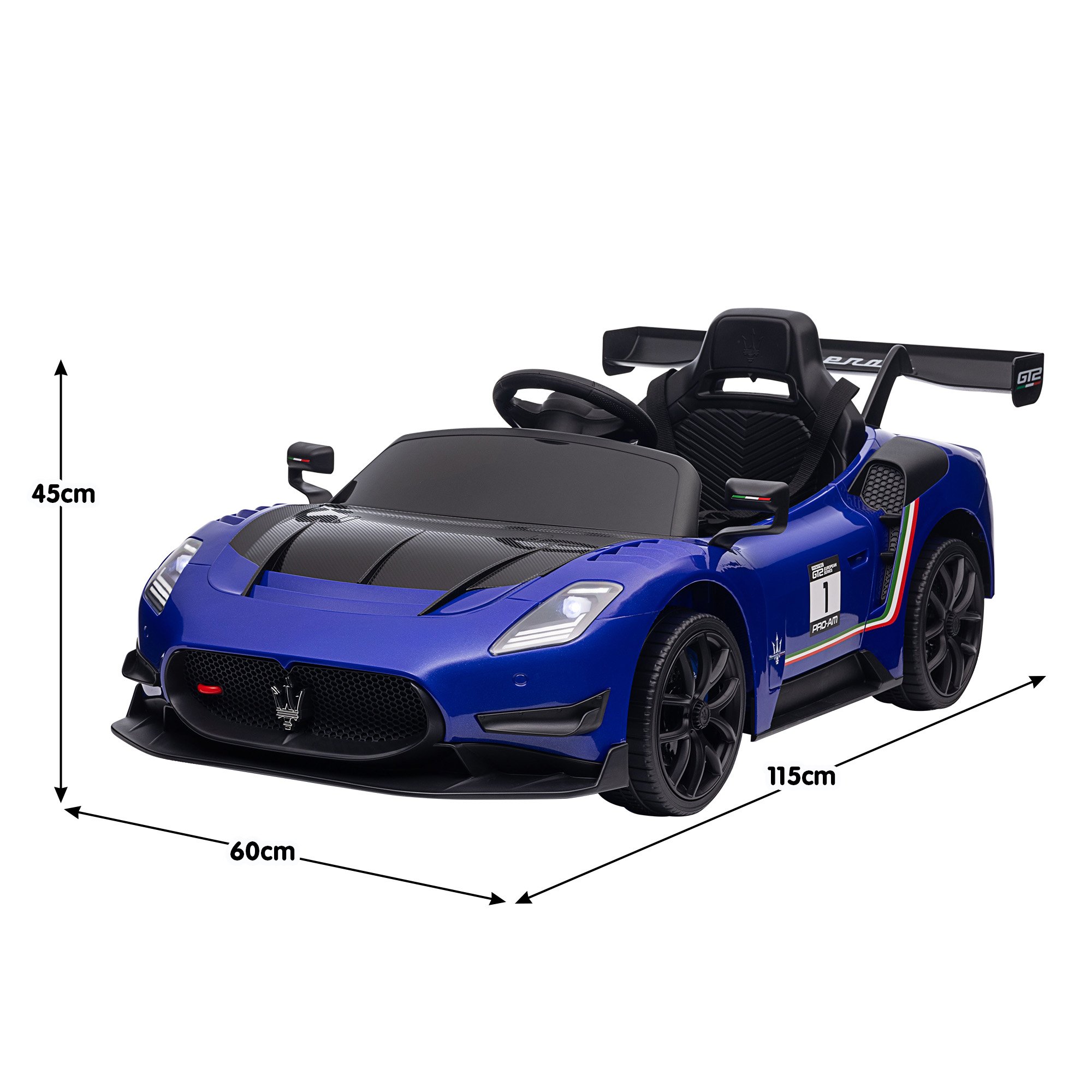 Kahuna Maserati MC20 GT2 Licensed Electric Kids Ride On Race Car Blue