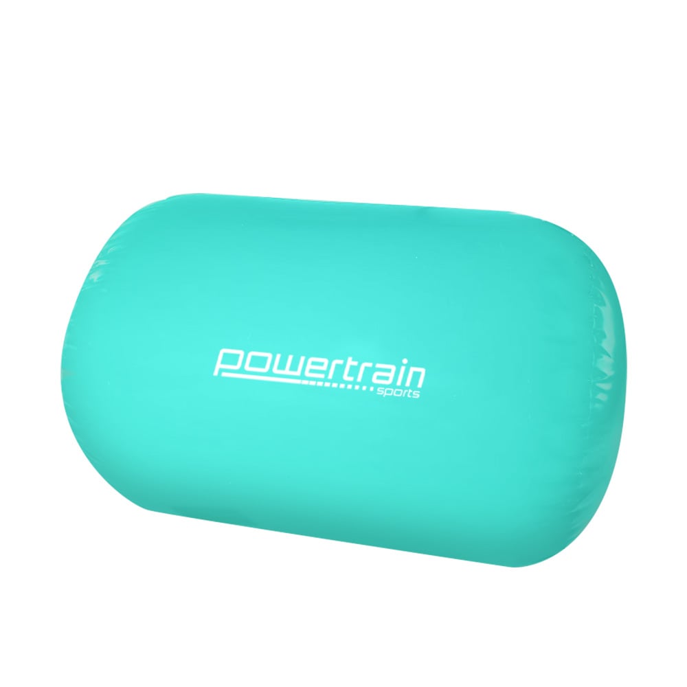 Powertrain Inflatable Air Barrel Gymnastics Roller 120cm x 75cm - Mint Green PVC Tumbling Mat for Flips & Balance