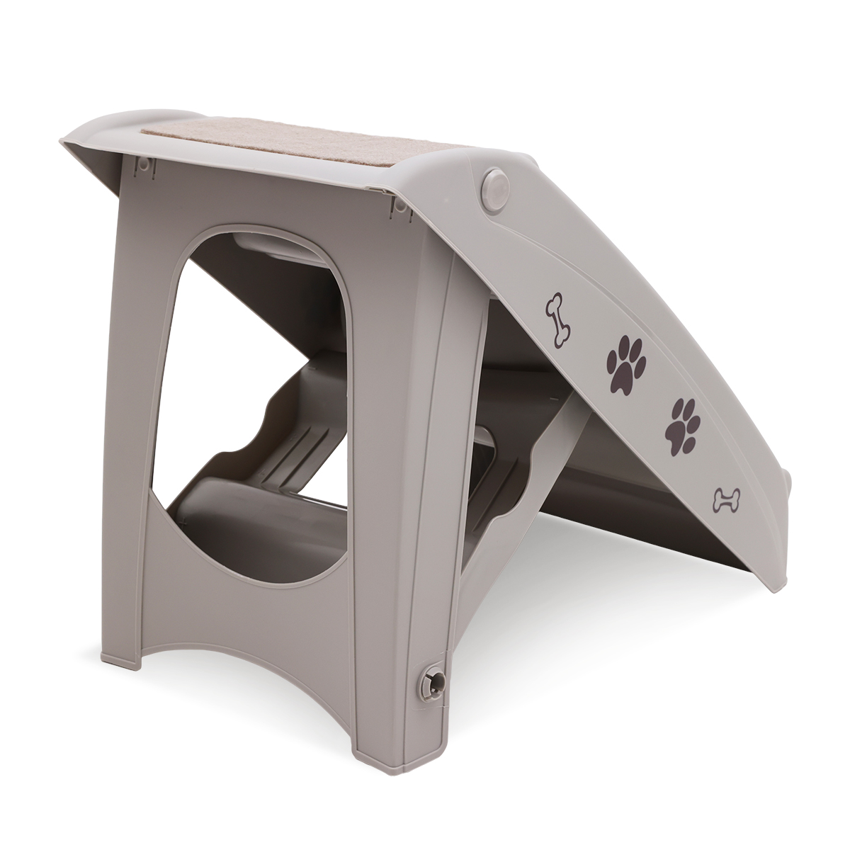Furtastic Foldable Pet Stairs 50cm Non-Slip Dog Steps Portable Ladder Ramp for Small Dogs Cats High Bed Couch Car
