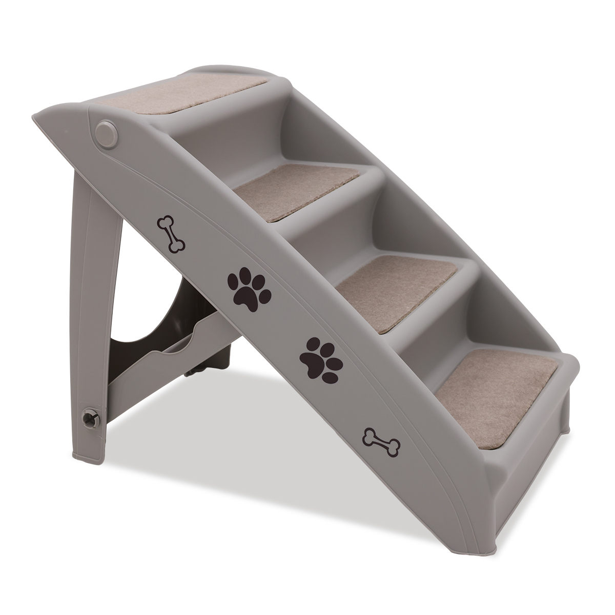 Furtastic Foldable Pet Stairs 50cm Non-Slip Dog Steps Portable Ladder Ramp for Small Dogs Cats High Bed Couch Car