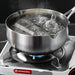 20cm 316L Stainless Steel Saucepan Compound Steel Honeycomb Nonstick Sauce Pan with Glass Lid 2.2L Pot Stay-Cool Handle Multipurpose Milk Saucepan, Induction Capable and Gas Stove