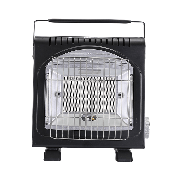AMZ 1700W 2-in-1 Portable Outdoor Camping Butane Gas Heater Stove Steel Iron Aluminium Metal Manual Application for Travel