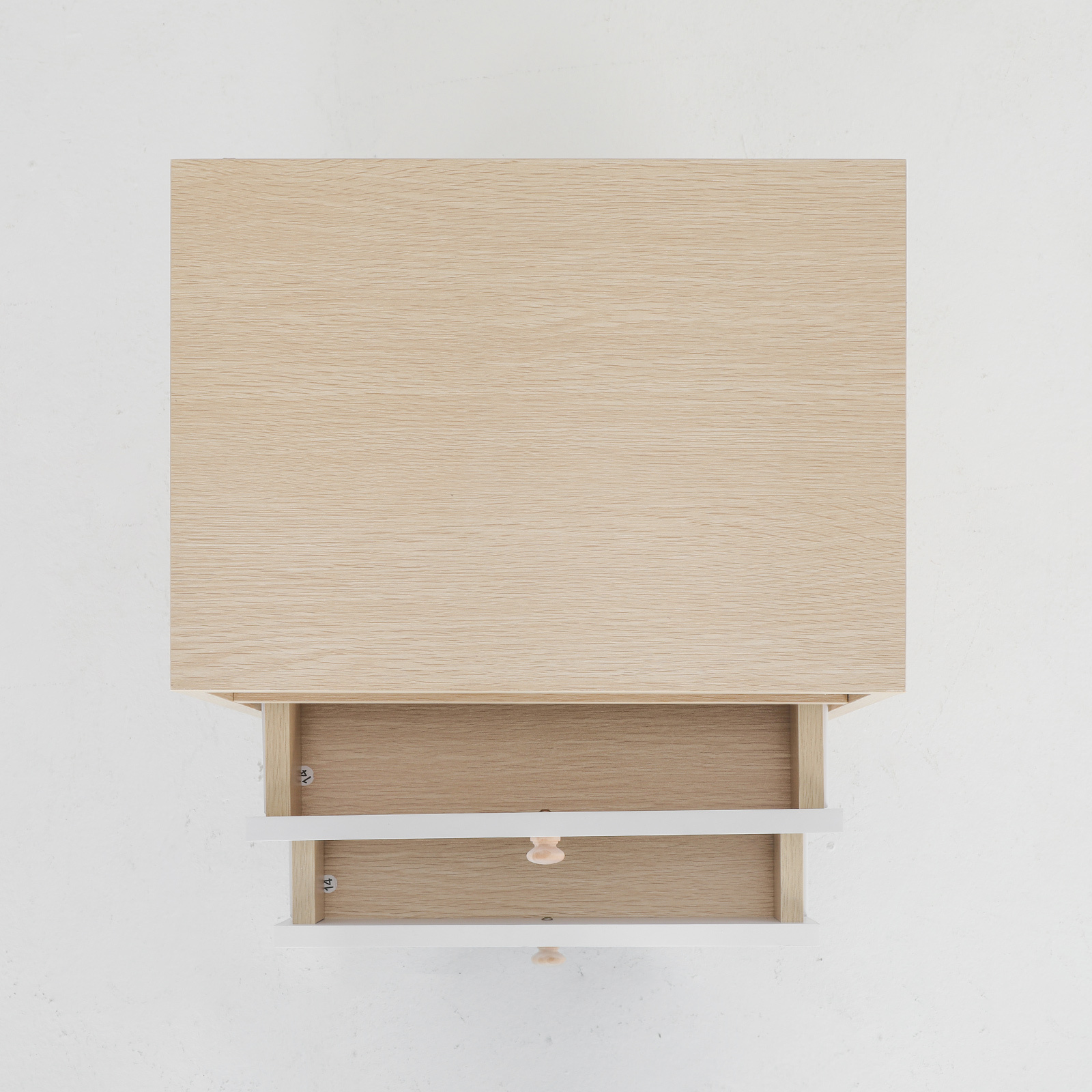 2X Bedside Table Side Storage Cabinet Nightstand Bedroom 2 Drawer ANYA OAK